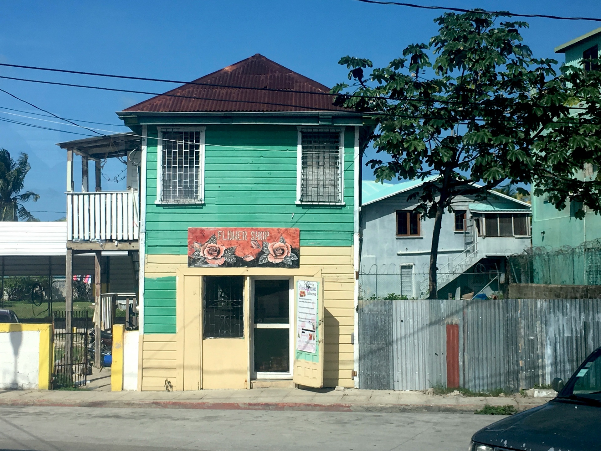 Colorful buildings in Hopkins village, Belize