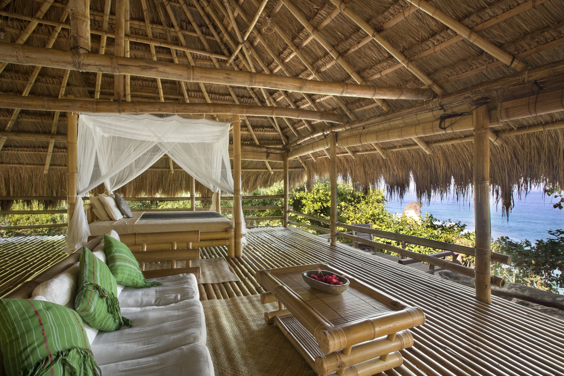 Ngalung Kalla · Sumba, Indonesia — Bamboo, reclaimed coconut and permaculture gardens — a retreat built almost entirely from what the land offered.