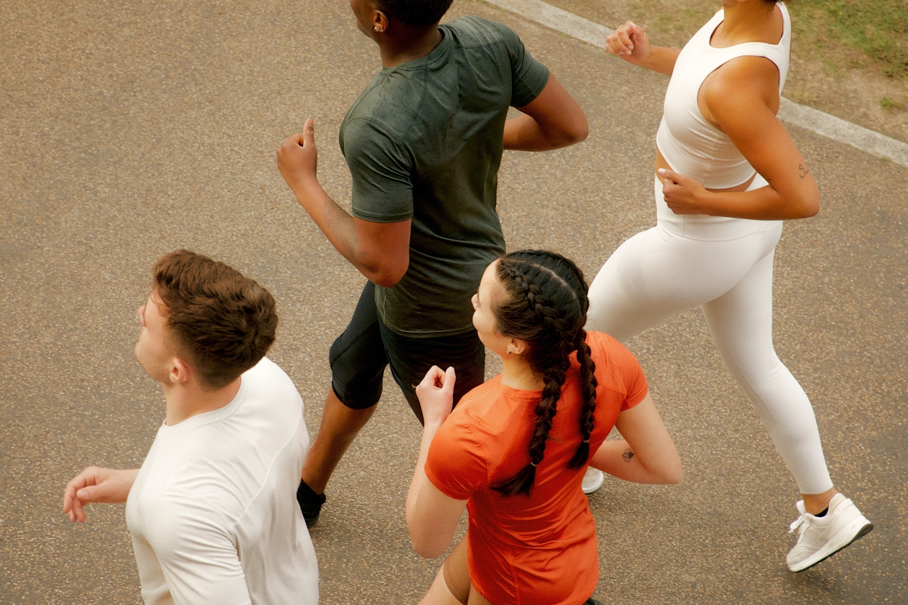 Runners in motion